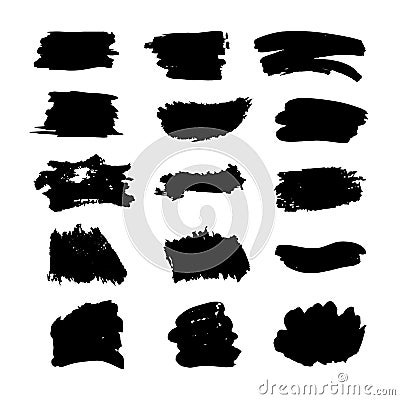 Background smear abstract texture grunge brush shape brush stroke color spots different shapes Vector Illustration