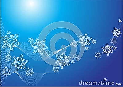 Background with snowflakes Vector Illustration