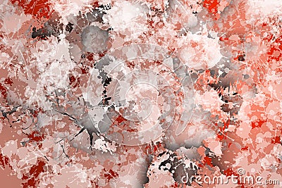 Stains of painting conformig image of redish color Stock Photo