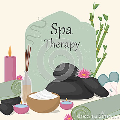 The background for the spa . Vector Illustration