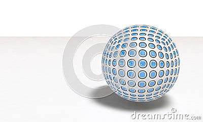 Background of sphere model, right view 3d render Stock Photo