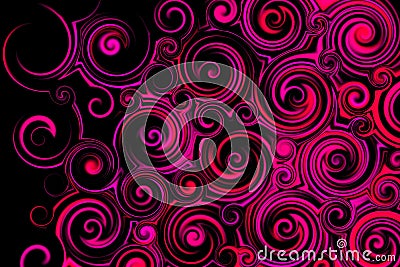 Background, spiral intermingling of purple and pink with black Stock Photo