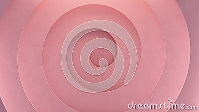 Background, splash screen, concentric spiral in pastel powder pink color Cartoon Illustration