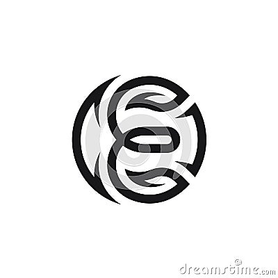 Initial Letter E Abstract Logo Design Inspiration Vector Illustration