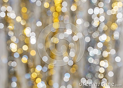 Background of strongly blurred lights of garlands Stock Photo