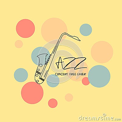 background template poster jazz music Vector Illustration