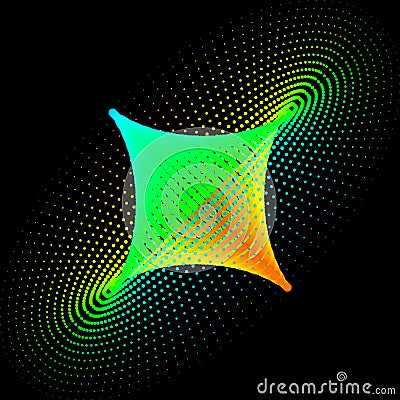 Background, texture, abstraction. planet, space, square, color on a black background is insulated. Vector Illustration