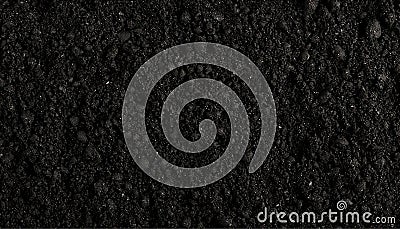 Background texture of black finely ground soil Stock Photo