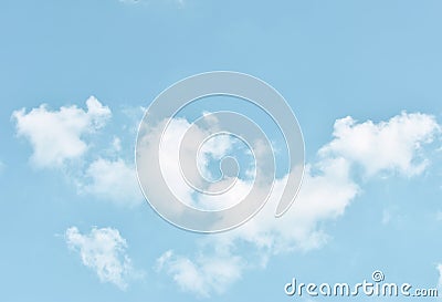 Background textureâ€‹ of blue pastel sky and clound in the evening Stock Photo