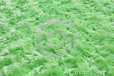 background and texture of bright green artificial fur with round curls Stock Photo