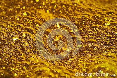 Golden foam. Foam texture as background Stock Photo