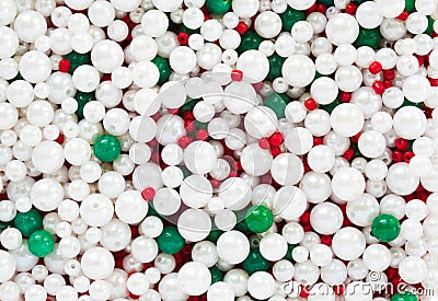 Background texture - full frame of colorful Christmas beads Stock Photo