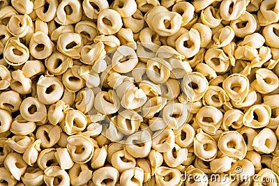 Background texture of Italian tortellini pasta Stock Photo