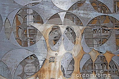 Background and texture of metal. Chaotic abstract geometry Stock Photo