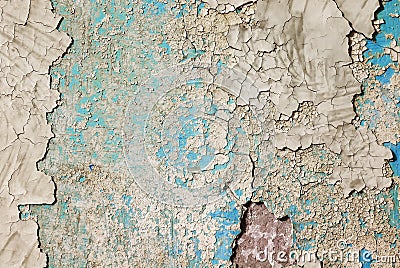 Background texture of old wall with many layers of peeling paint Stock Photo