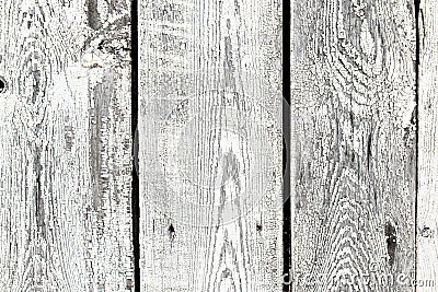 Background texture of old white painted wooden lining boards wall. Stock Photo