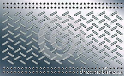 Background texture pattern ellipse style. Oval on the polished sheet of chrome. Bumps of steel floor metal. High-tech design Vector Illustration