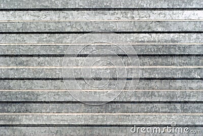 Background, texture: surface of profiled galvanized metal sheet Stock Photo