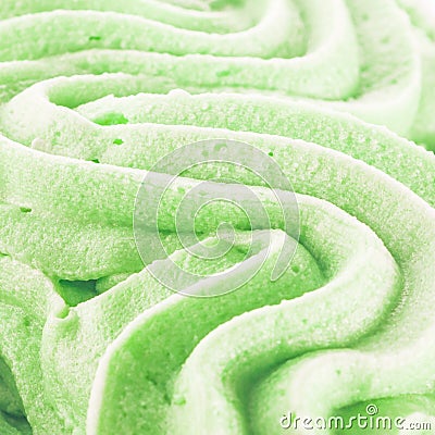 Background texture of swirled green ice cream Stock Photo