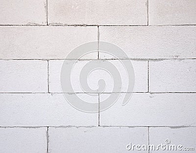 Background texture of white Lightweight Concrete block, Foamed c Stock Photo