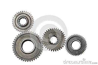 The gear wheels with cogs Stock Photo