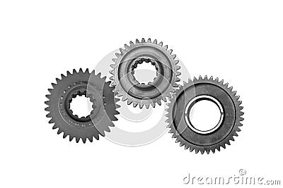 The gear wheels with cogs Stock Photo