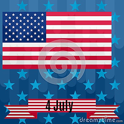 Background to the day of independence america colorful Vector Illustration
