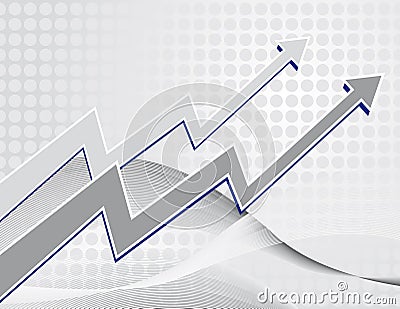 The background to the growth charts Vector Illustration