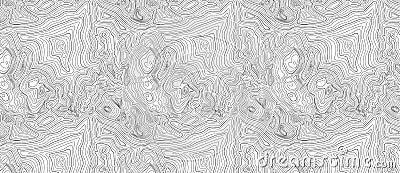 Background of the topographic map. Topographic map black lines, contour background Vector Illustration