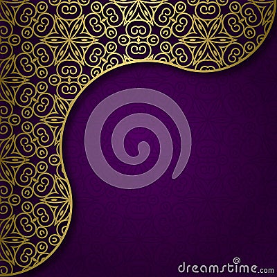 Background with traditional oriental ornament Vector Illustration