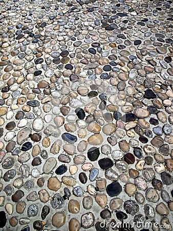 background - tragment street paved with stones in the old Mostar Stock Photo