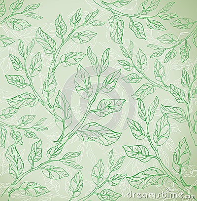 Background with twigs Vector Illustration