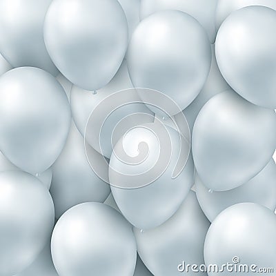 Background with vector realistic helium balloons Vector Illustration