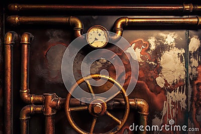Background vintage steampunk Stock Photo