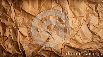 background for wallpaper. texture of crumpled craft paper Stock Photo