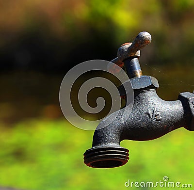 Background Water Spigot WFT Stock Photo