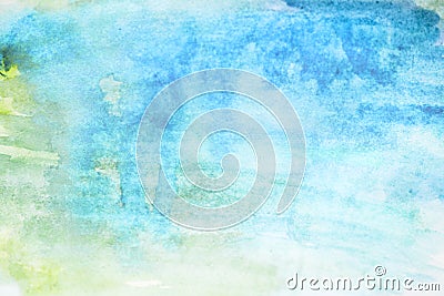 Background watercolor, blue and green. Abstract background texture Stock Photo