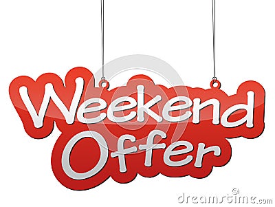 Background weekend offer Vector Illustration