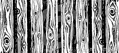 Background of wooden logs hand drawn Cartoon Illustration