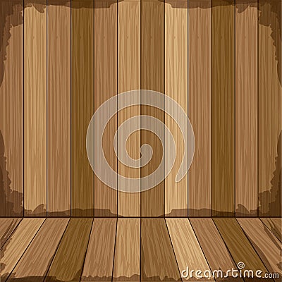 background in wooden shape floor Cartoon Illustration