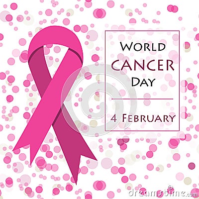 Background for World Cancer Day Vector Illustration