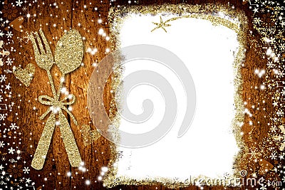 Background for write Christmas menu Stock Photo