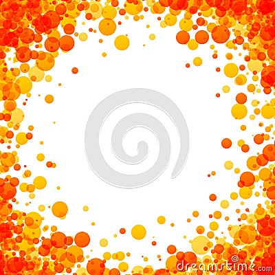 Background with yellow drops. Vector Illustration