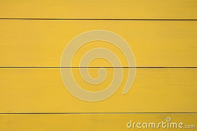 yellow wooden texture, fence of wooden boards, horizontal stripes Stock Photo