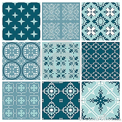 Backgrounds Collection - Vintage Tile Vector Illustration