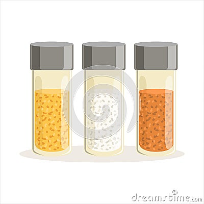 Backing spices in glass jar vector Illustration Vector Illustration