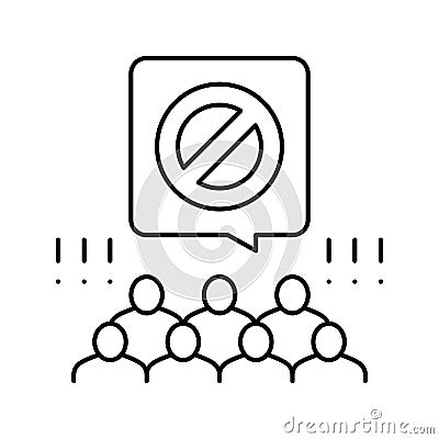 backlash people line icon vector illustration Vector Illustration