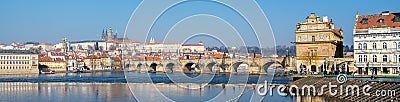 Panorama Prague in Czech Stock Photo