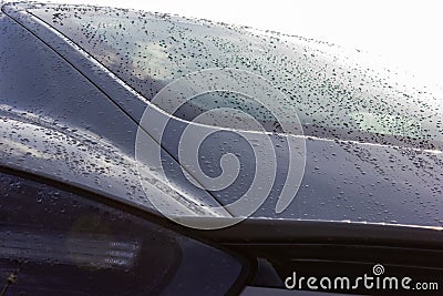 backlight details of german sportscar body work Stock Photo