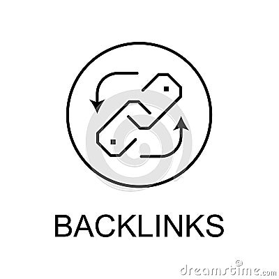 backlinks line icon. Element of seo and web optimization icon with name for mobile concept and web apps. Thin line backlinks line Stock Photo